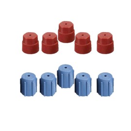KOMANDE 10Pcs/Set R134a Cap A/C Cap 13mm & 16mm Air Conditioning Service AC System Charging Port Caps Low Side and High Side (5 Red High & 5 Blue Low)