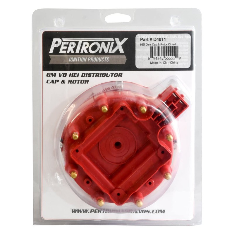 Pertronix D4011 HEI Distributor Cap & Rotor Kit (Red)