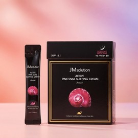 JM Solution Pink Snail Sleeping Cream Prime 30pcs Snail Wrinkle Improvement Sleeping Pack / 제이엠솔루션 핑크 스네일 슬리핑 크림 프라임 30개입 달팽이 주름개선 수면팩