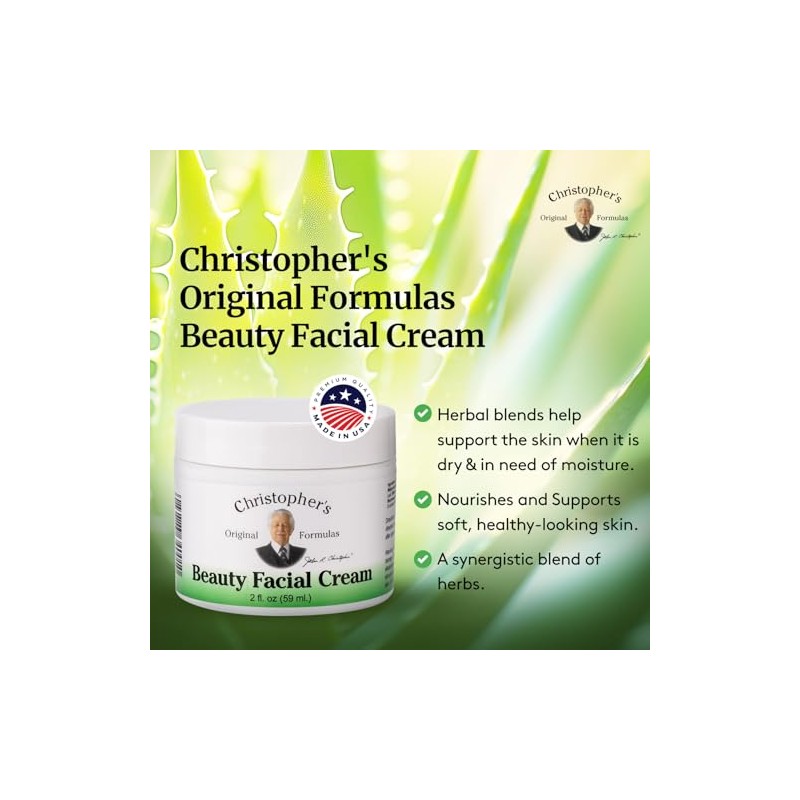 Christopher's Formulas Beauty Facial Cream, 2 Ounce