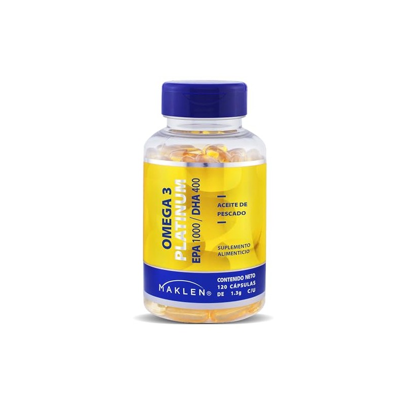 OMEGA 3 PLATINUM Aceite de Pescado 120 Softgels 1.3g Maklen