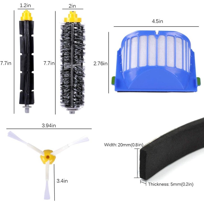 Haliya Replacement Parts Set Bristle and Flexible Impact Brushes Army