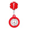 Lancardo Clip On Nurse Watch: Retractable Quartz Silicone Cover Cartoon