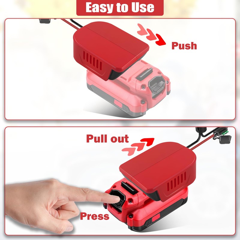 1Pack Power Wheel Adapter for Craftsman 20V Lithium Battery Adapter
