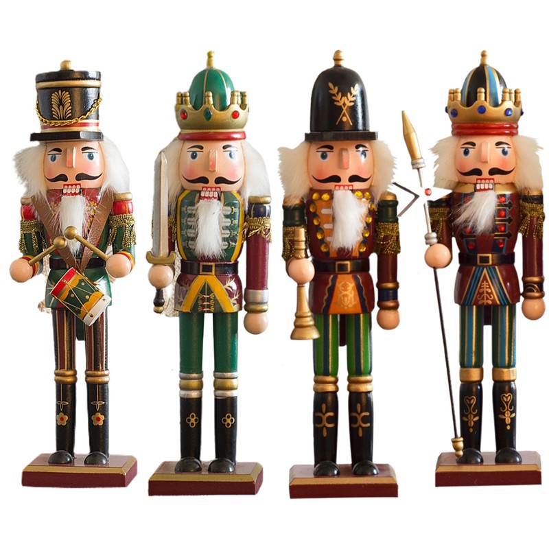 Christmas Wooden Nutcracker Figures 12 inch Nutcracker Ornament Christmas Decorations