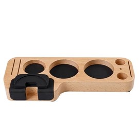 Espresso Tamper Mat, Wooden Coffee Tamper Stationfor Barista Tool Home Kitchen Office Bar Shop Worktop