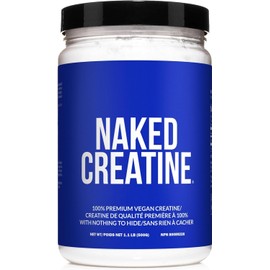 Naked Pure Micronized Creatine Monohydrate Powder - Unflavored, 500g, 1.1lb Bulk - Vegan, Non-GMO, Gluten-Free, Soy-Free, No Fillers, Supports Muscle Growth & Strength - 100 Servings