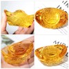 NUOBESTY Yellow Crytal Feng Shui Golden Ingot Yuan Bao and