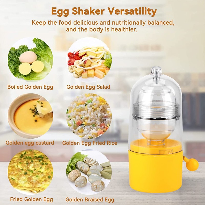 Pwshymi Manual Egg Spinner，Portable Egg Scrambler, Egg Yolk and Egg
