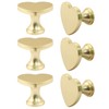 HARSKIYER 6 Pcs Heart Shape Cabinet Knobs, Gold Drawer Pulls,