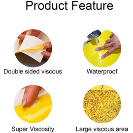 Faicuk Yellow Dual-Sided Sticky Fly Traps for Plant Insect Like Aphids, Fungus Gnats, Leaf Miners and White Flies (10 Pack)