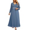Women Mother Bride Dresses Plus Size Formal Evening Dusty Blue