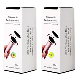 120 Stück Schleifpapier für Elektrische Hornhautentferner Fußfeile, Profi Schleifscheiben für Füße Hornhautentferner (Körnung 80+180)