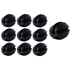 10Pcs Silicone Fishing Rod Holder Straps, 5 Hole Portable Fishing Rod Fixed Ball, Rubber Fishing Pole Clips Fly Fishing Accessories, Black