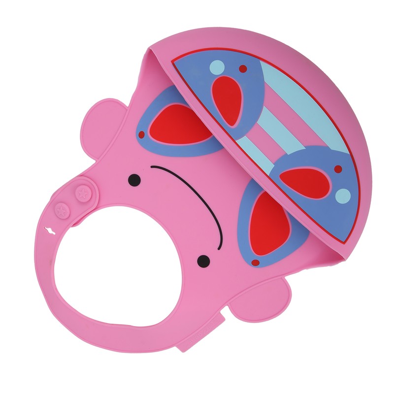 Silicone Cartoon Pattern Baby Bib Infant Waterproof Adjustable Portable Eating