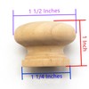WEICHUAN 15PCS Round Wood Unfinished Cabinet Furniture Drawer Knobs Pulls