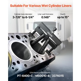 VEVOR Universal Cylinder Liner Puller Assembly, Used for Mack Cummins Cat on Wet Liner from 3-7/8 in to 6-1/4 in Bore, Diesel Engine Cylinder Liner Removal Tool, Replace PT-6400-C, M50010-B, 3376015