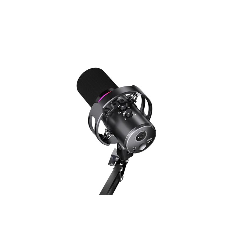 Micrófono Dinámico USB/XLR Gamer con Brazo Articulado - Micrófono Podcast