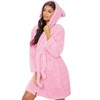 Minasan Women’s Bathrobe short with hood - fluffy sauna dressing