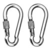 OULVLIFE Locking Carabiner Heavy Duty Carabiner 80mm Zinc Plated Carbon Steel Carabiner with Screw Lock