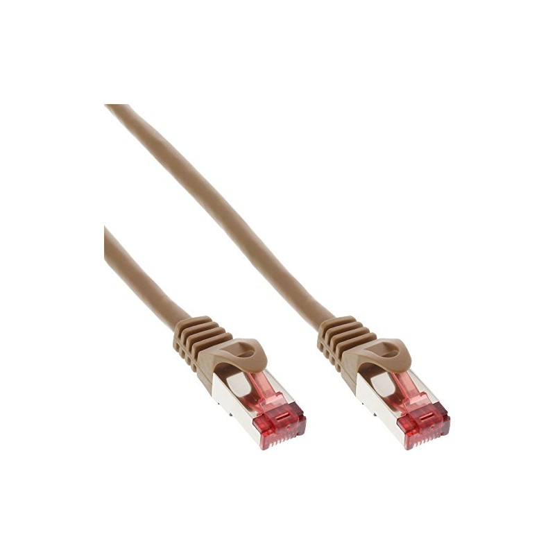 InLine Patch cord, InLine, S-STP/PiMF, Cat. 6, brown, 0.5m