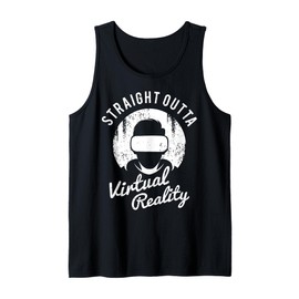 Virtual Reality Graphic Retro Distressed Art for a VR Gamer Tank Top