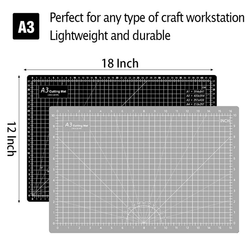 Headley Tools 18"x12" Thickened Self Healing Cutting Mat, Durable Rotary