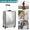 Naapesi Clear PVC Travel Suitcase Cover, Transparent Luggage Cover for