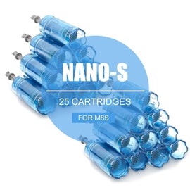 Pack of 25 Nano Square Dr Pen Ultima M8S Cartridges, Designed for Micro Needle Pen Dr. Pen Ultima M8S A8S A9, Used for Fine Lines, Reduced Pores and Daily Care