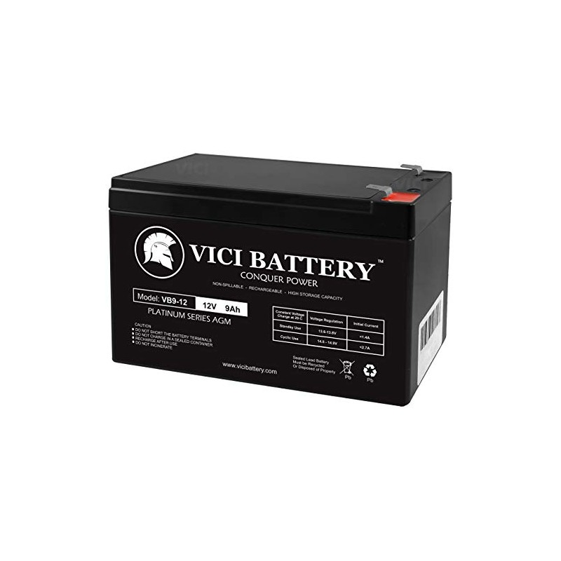Vici Battery 12V 9AH Battery for Marcum LX-7 Brand Product