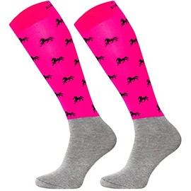 TODO Comodo Riding Socks Modern STPJM Thin Breathable Riding Socks Women Men Children Riding Knee Socks, STPJM - HORSES 05