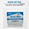 Pill Bag Pouch, Reusable Plastic Pill Organizer Bags, Size 4''