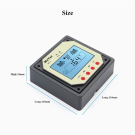 EPEVER Meter MT-1 Remote with LCD Display for Solar Charge Controller EPIPDB-COM Series 10A/20A Dual Battery Solar Panel Charging System