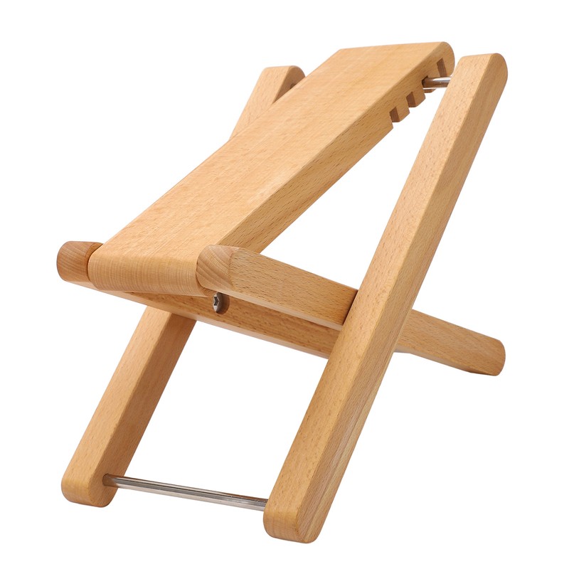Guitar Foot Rest Adjustable Height 4 Position Foldable Solid Wood