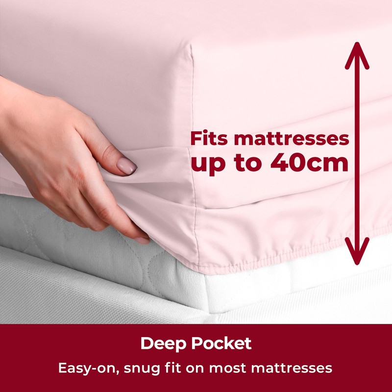 Mellanni Super King Fitted Sheet - All Around Elastic -