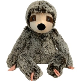Jumbo Dog Toys Soft Stuffed Plush Cuddle and Play Animal Themes for All Breeds (Brown Sloth)