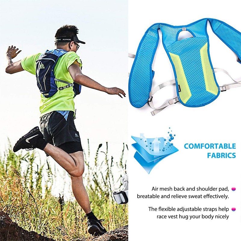 HEARTST Running Bag Marathon Backpack Daypack 5.5L Lightweight Breathable Waterproof