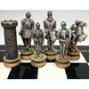Mediaeval Times Crusades Gold and Silver Armoured Warrior Knight Chess