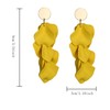 THUNARAZ Acrylic Clip on Earrings for Women Long Rose Petal