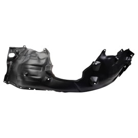 TRQ Front Right Inner Fender Liner Black Passenger Side Compatible with 2018-2019 Toyota Camry TO1249215