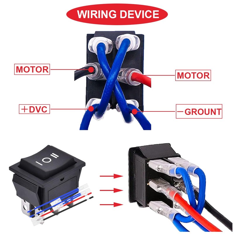 MKBKLLJY 3Pcs DC 20A 12V Automatic Lock Rocker Switch Snap-in