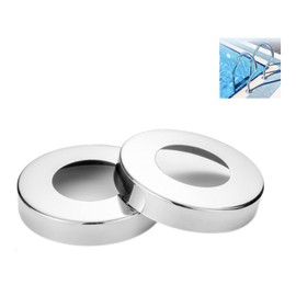 Swimming Pool Hand Rail Escutcheon Plate Cover,Stainless Steel Hand Rail Escutcheon Plate Cover Replace, Pool & SPA Ladder, 2" Escutcheon for Pool Railings (2 PCS)