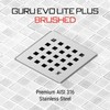 GURU USA Evo Lite Plus Square Stainless Steel Shower Drain