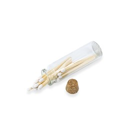 Chandler Studio 3 Bottles - 60+ Matchsticks Safety Matches in Jar - Strike On Bottle Glass Jar 2" Inch Matchsticks (20 Matchsticks Jar, Pink) (White, 3 Bottles)