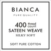 Bianca 400 Thread Count Cotton Sateen Single Fitted Sheet Oyster