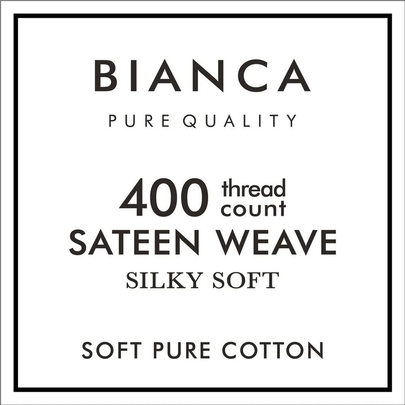 Bianca 400 Thread Count Cotton Sateen Single Fitted Sheet Oyster