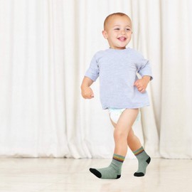 Hycles ABS Socks for Children, 12 Pairs Non-Slip Socks for 1-7 Years Baby Boys/Girls/Toddler, Sizes 0.5/6/9/1 (UK) - 04 dark blue style (12 pairs).