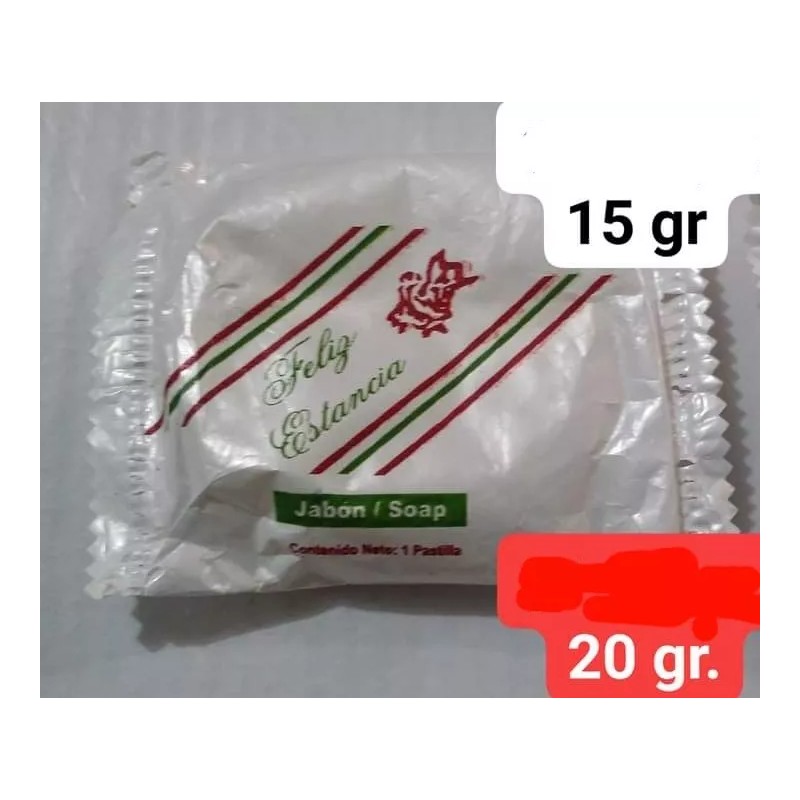 Artesanal Jabon Hotelero 20 Gr Envoltura Feliz Estancia 500 Pzs