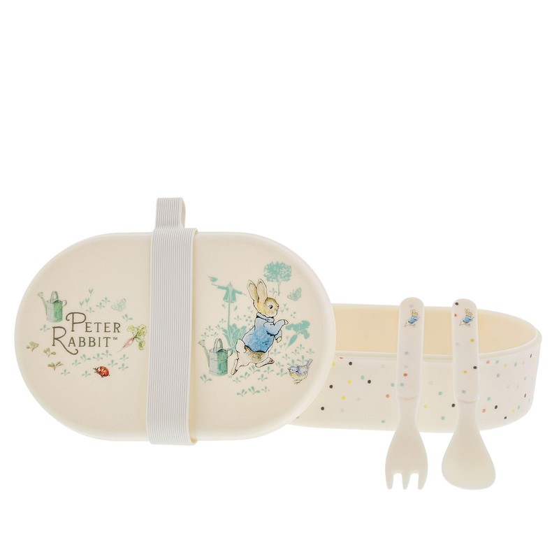 Beatrix Potter Peter Rab Snack Box Cutlery Picnic and Outdoor