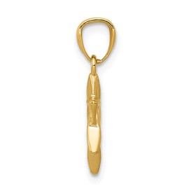 Solid 14k Yellow Gold Star of David Lucky Jewish Pendant Charm - 20mm x 12mm